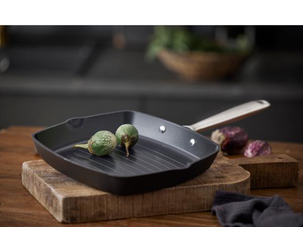 Pillivuyt Gourmet Grillpande 24 x 24 cm m. keramisk non-stick-belægning, Travo